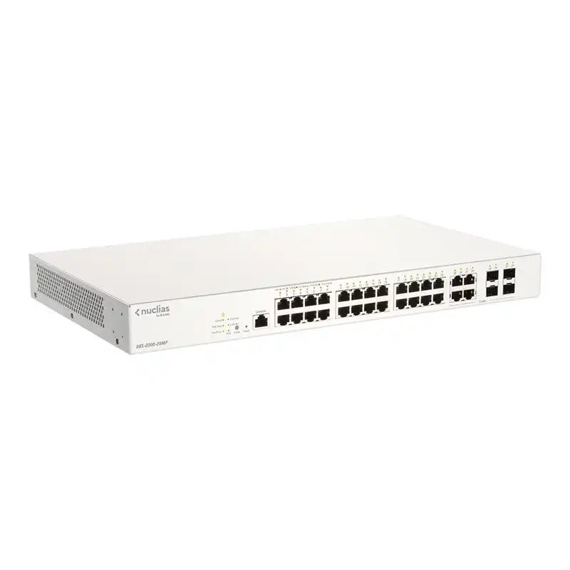 D-Link Nuclias Cloud-Managed DBS-2000-28MP - Commutateur - intelligent - 24 x 10 - 100 - 1000 (PoE+... (DBS-2000-28MP/E)_1